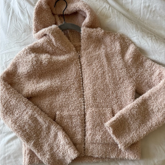 SKIMS Other - Cozy Pink Fuzzy Hooded Jacket